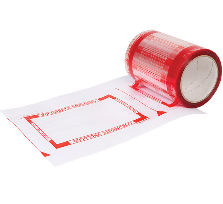 DE6X8 - Documents Enclosed Pouch Tape Roll